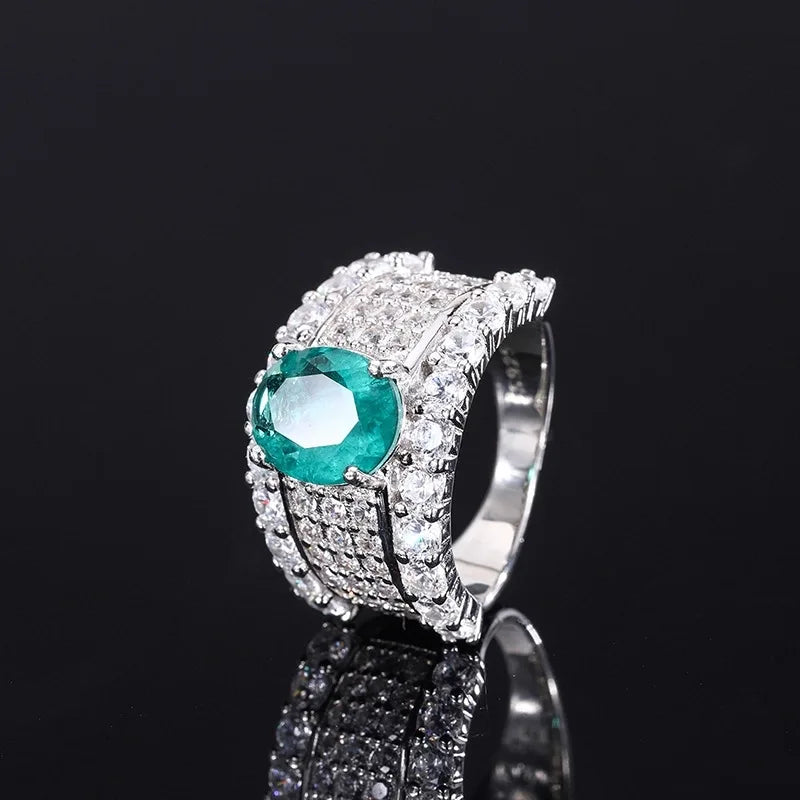 Oval Engagement Ring 8*10 925 Silver High Carbon Diamond