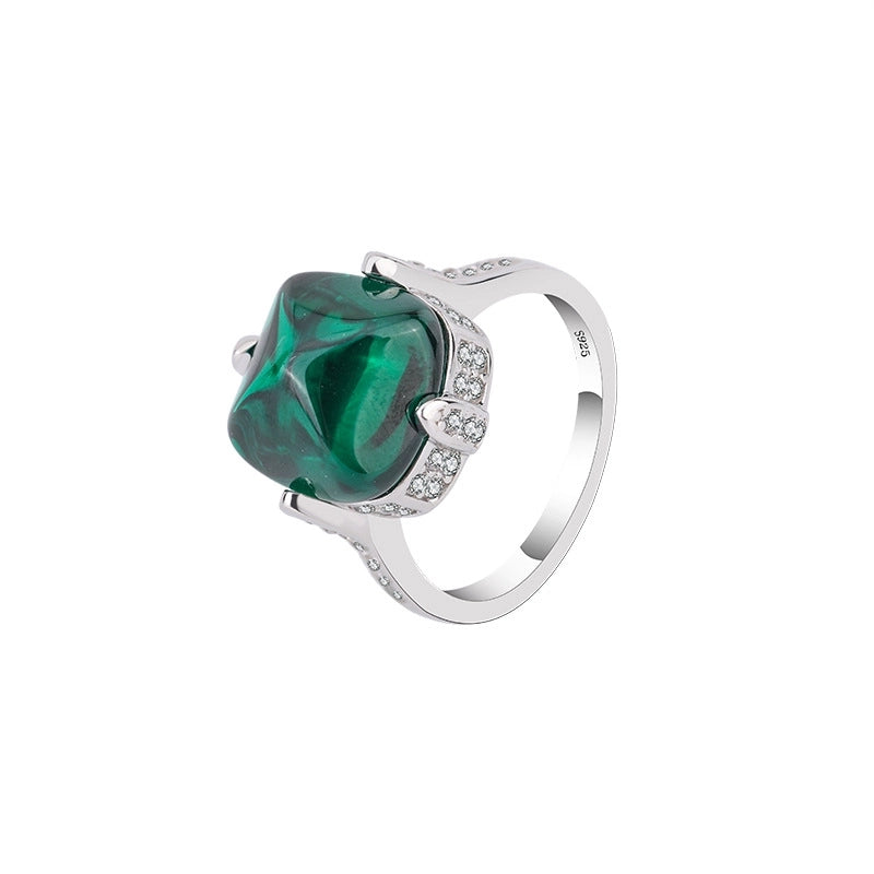 Sugar Tower Engagement Ring 12*12 925 Silver High Carbon Diamond