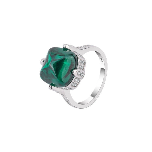 Sugar Tower Engagement Ring 12*12 925 Silver High Carbon Diamond