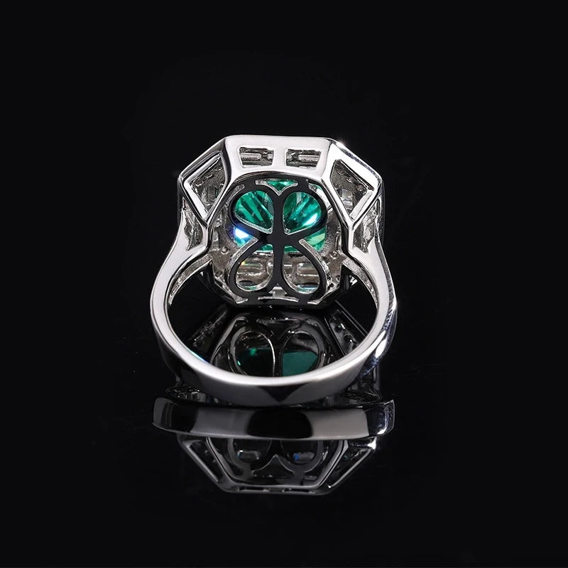 Princess Engagement Ring 10*10 925 Silver High Carbon Diamond