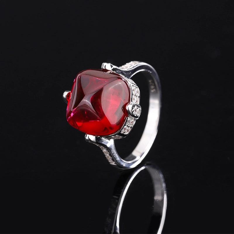 Sugar Tower Engagement Ring 12*12 925 Silver High Carbon Diamond