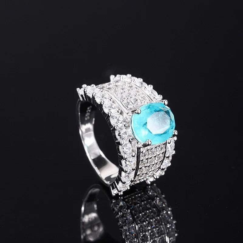 Oval Engagement Ring 8*10 925 Silver High Carbon Diamond