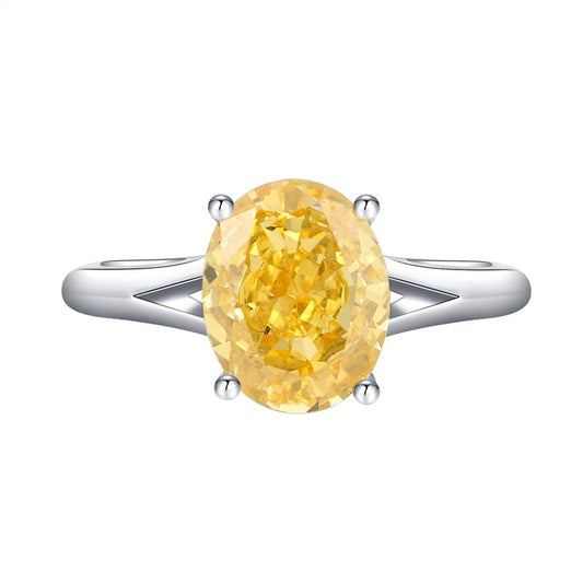 Oval Engagement Ring 5ct 10*8 925 Silver High Carbon Diamond