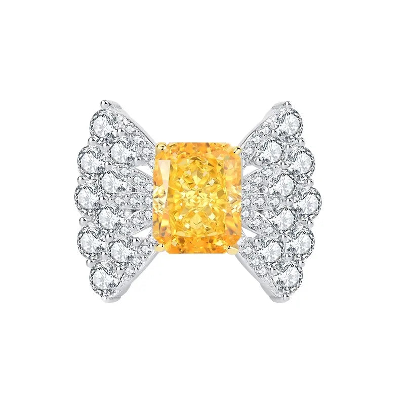 Radiant Engagement Ring 8*10 925 Silver High Carbon Diamond