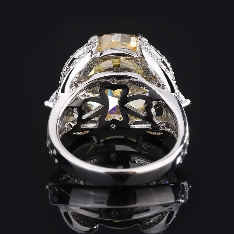 Oval Engagement Ring 12*14 925 Silver High Carbon Diamond