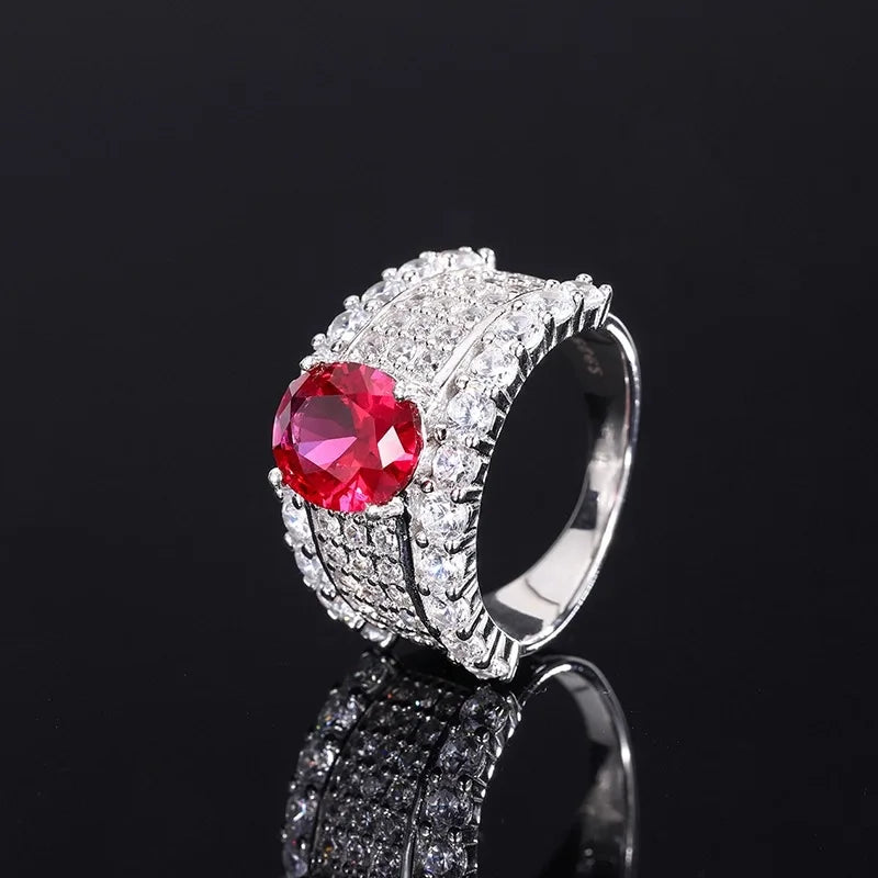 Oval Engagement Ring 8*10 925 Silver High Carbon Diamond