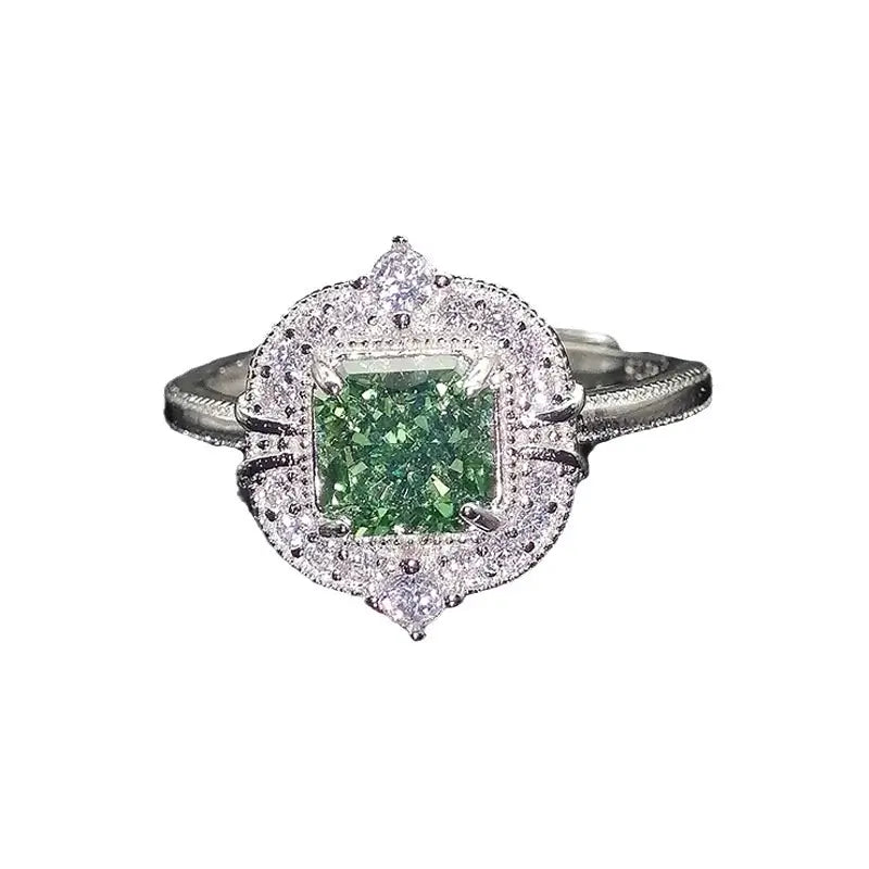 Princess Engagement Ring 6*6 925 Silver High Carbon Diamond