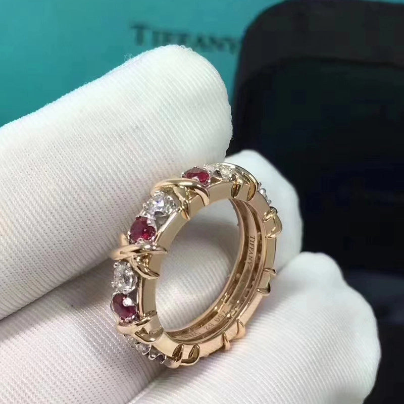 Round Engagement Ring 925 Silver Zircon