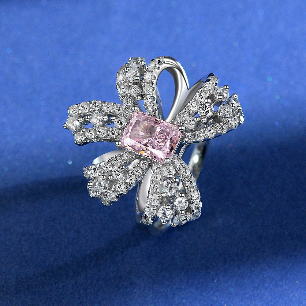 Pear Shaped Engagement Ring 4ct 9*11 925 Silver High Carbon Diamond