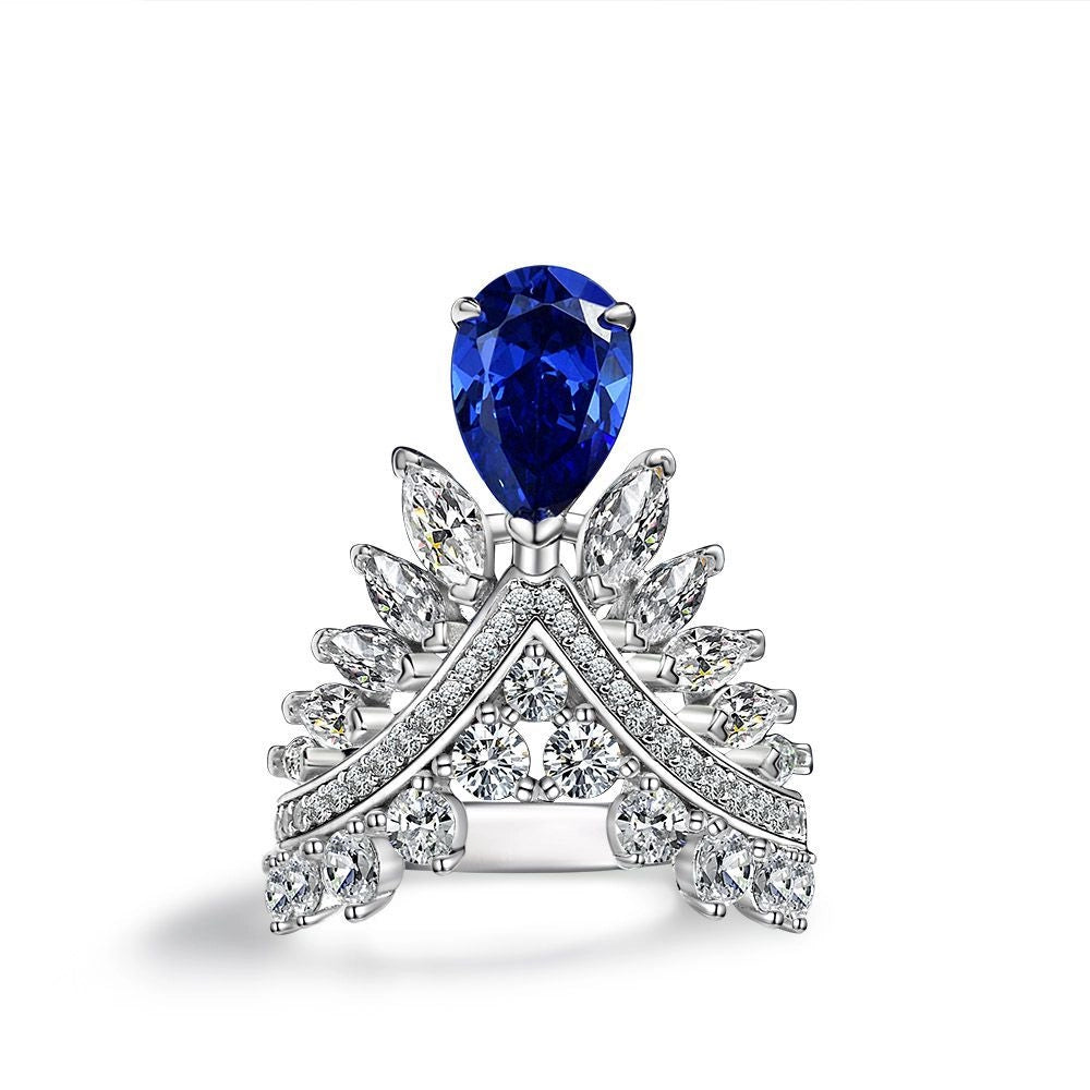 Pear Engagement Ring 2ct 7*10 925 Silver High Carbon Diamond