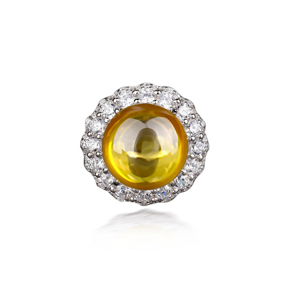 Round Engagement Ring 6ct 925 Silver crystal