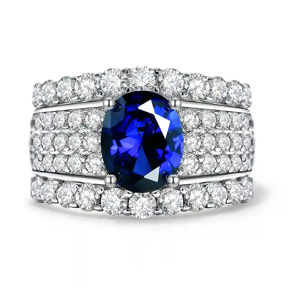 Oval Engagement Ring 2ct 7*9 925 Silver High Carbon Diamond