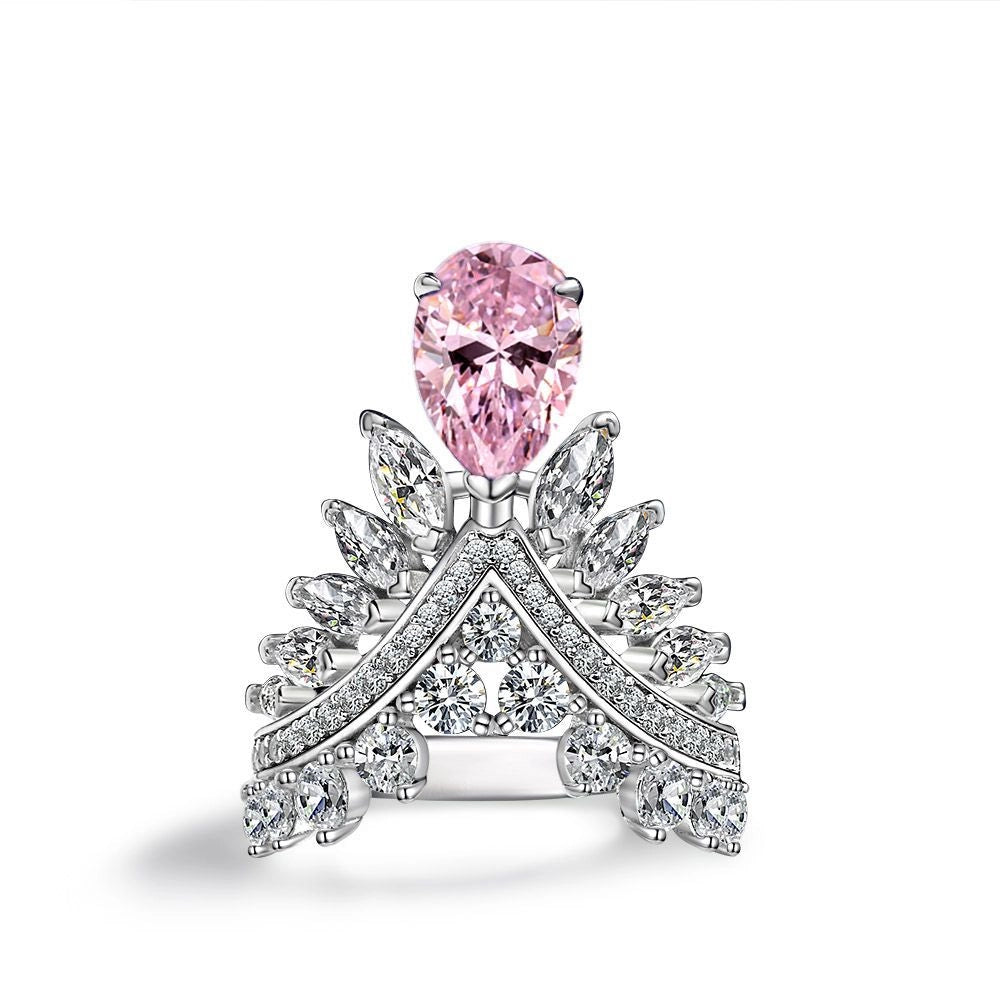 Pear Engagement Ring 2ct 7*10 925 Silver High Carbon Diamond