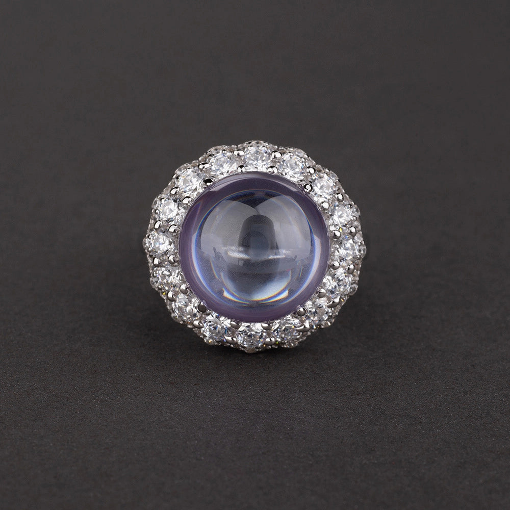 Round Engagement Ring 6ct 925 Silver crystal