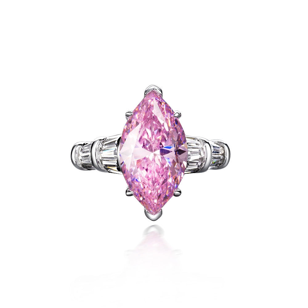 Marquise Engagement Ring 3ct 925 Silver High Carbon Diamond
