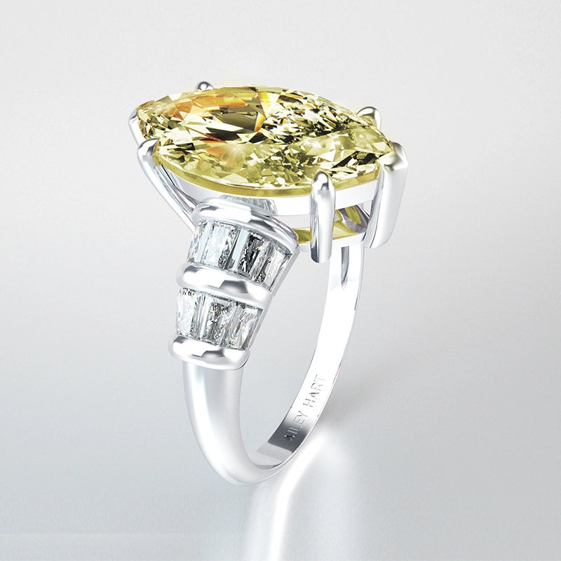 Marquise Engagement Ring 3ct 925 Silver High Carbon Diamond