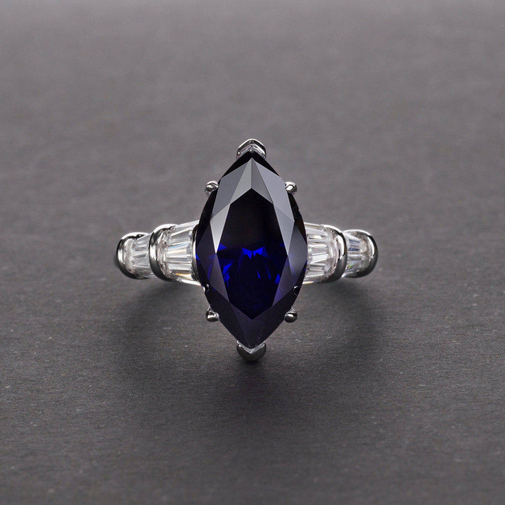 Marquise Engagement Ring 3ct 925 Silver High Carbon Diamond