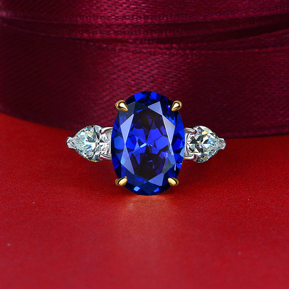 Oval Engagement Ring 5ct 10*14 925 Silver High Carbon Diamond
