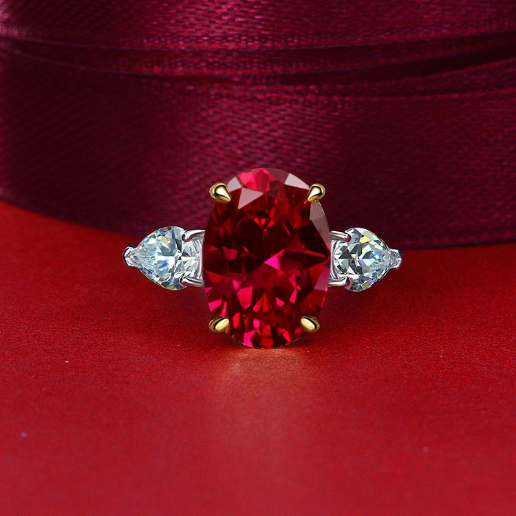 Oval Engagement Ring 5ct 10*14 925 Silver High Carbon Diamond