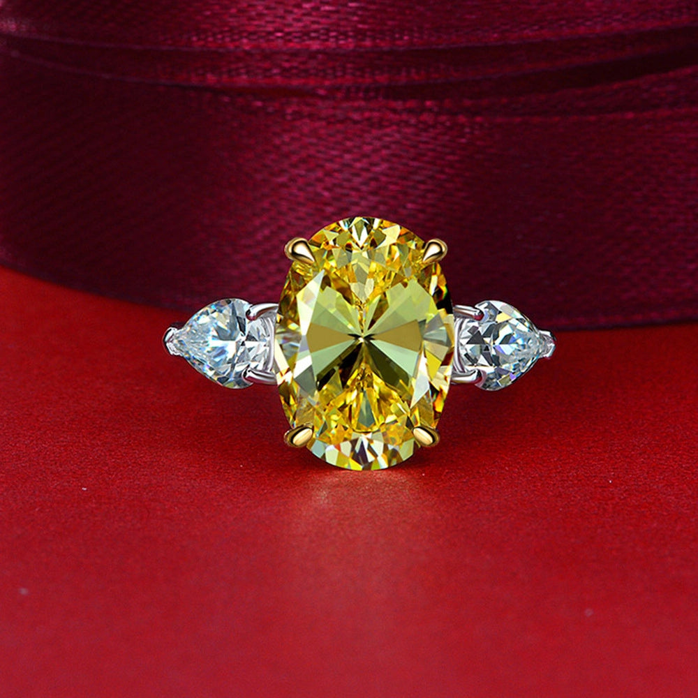 Oval Engagement Ring 5ct 10*14 925 Silver High Carbon Diamond