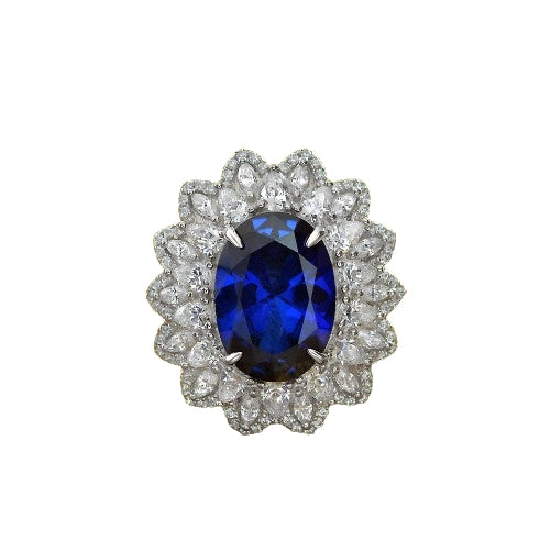 Oval Engagement Ring 5ct 12*15 925 Silver High Carbon Diamond
