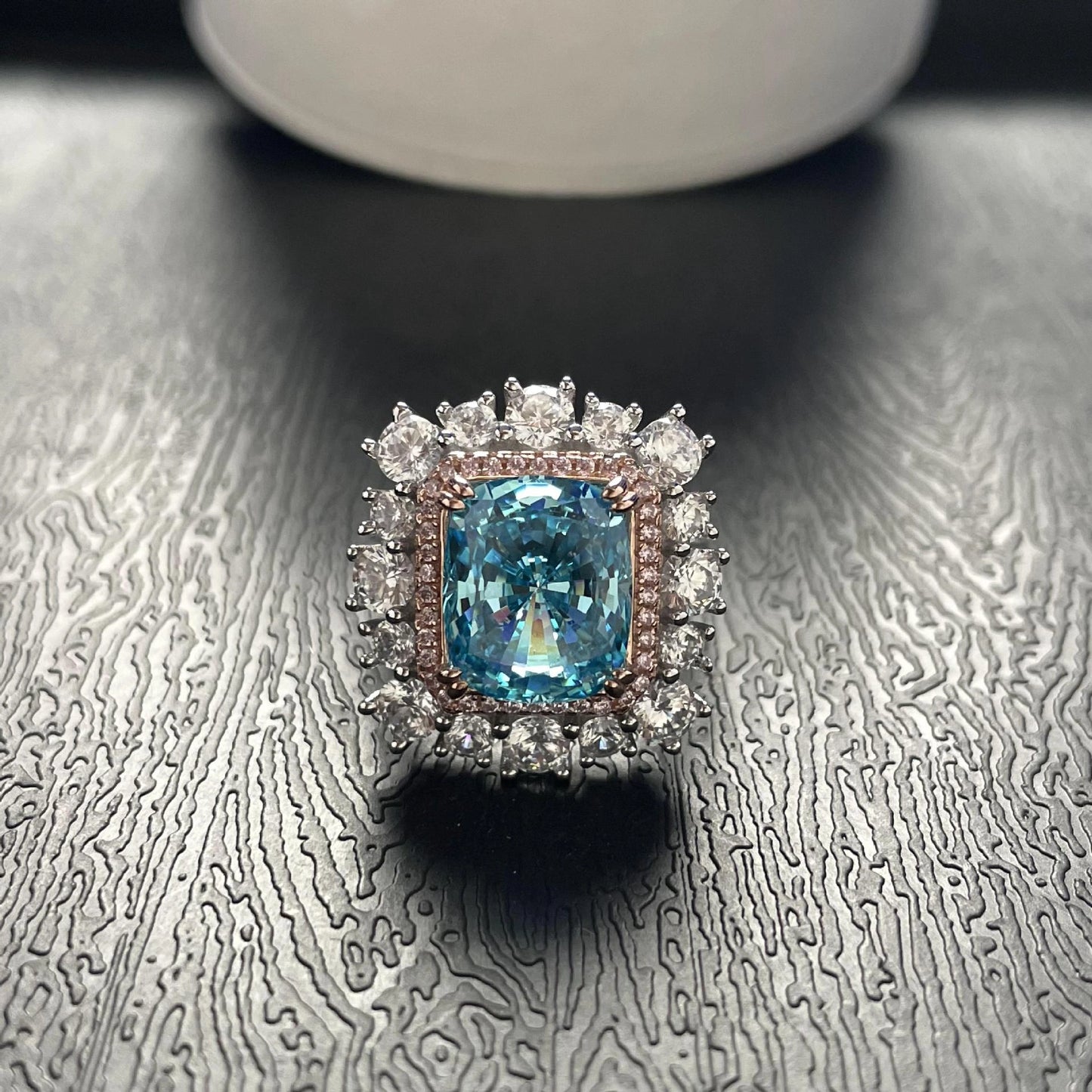 Radiant Engagement Ring 8ct 10*12 925 Silver Zircon
