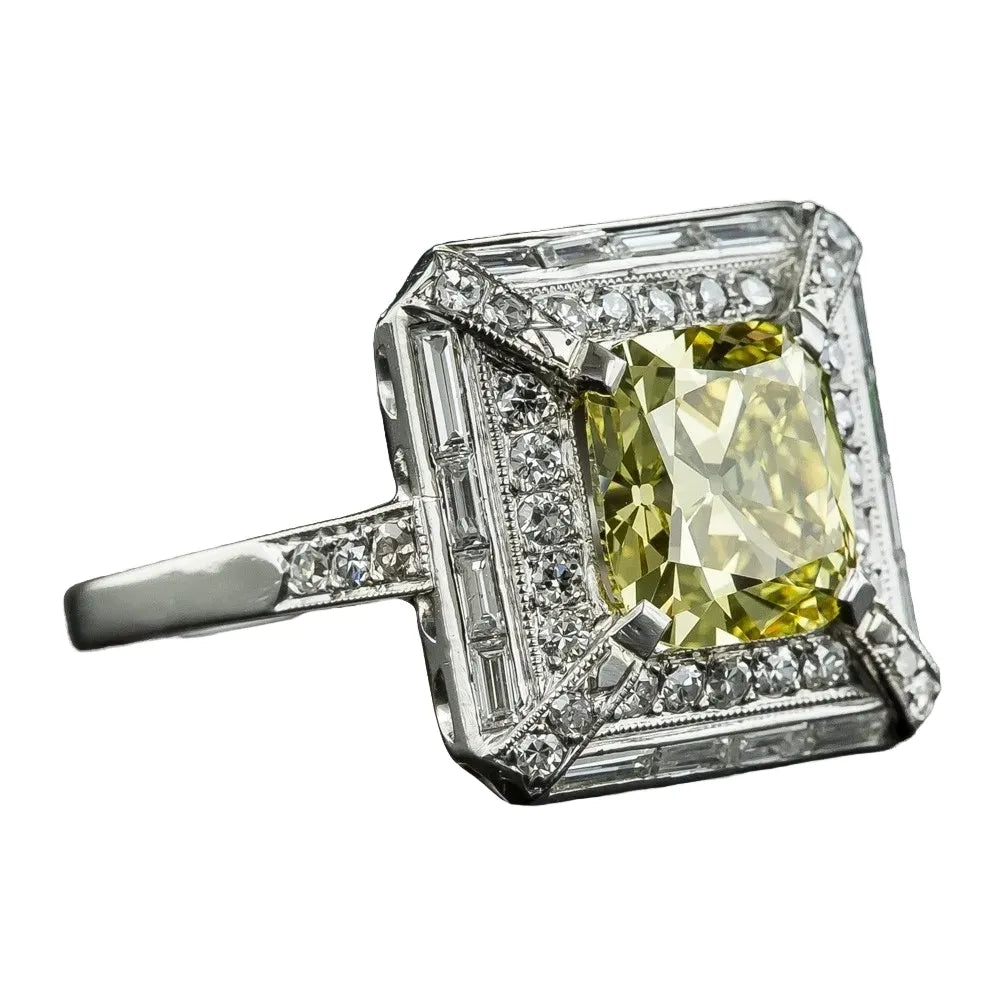 Princess Engagement Ring 2ct 925 Silver Spinel