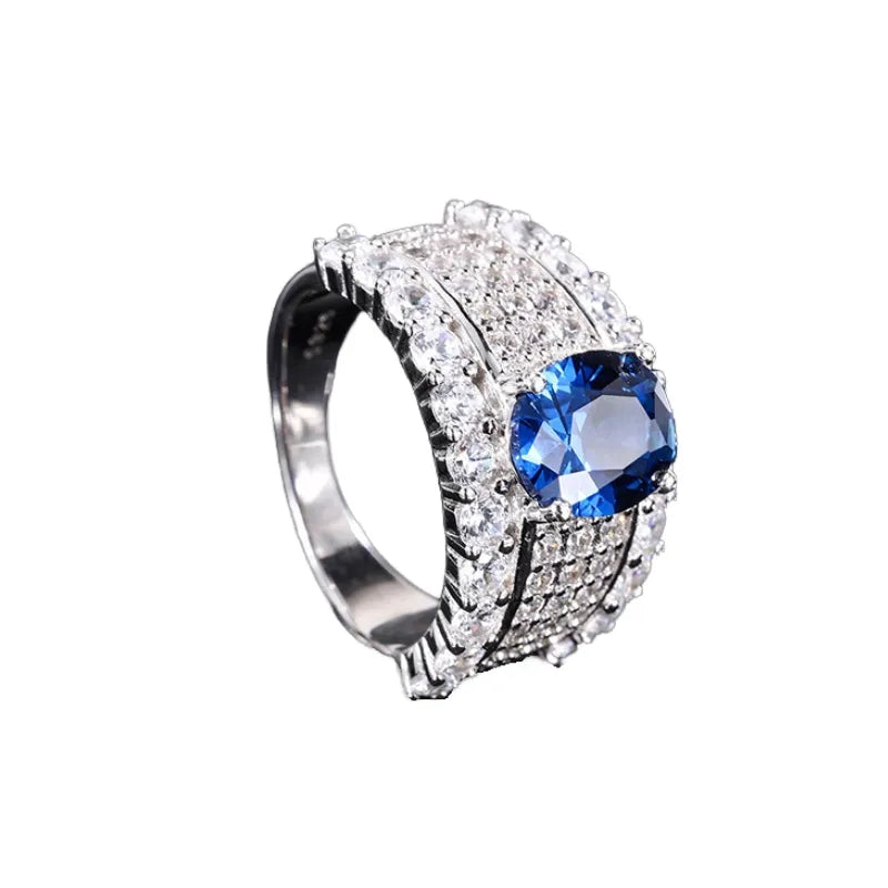 Oval Engagement Ring 8*10 925 Silver High Carbon Diamond