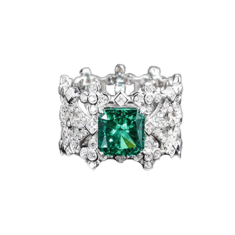 Princess Engagement Ring 8*8 925 Silver High Carbon Diamond