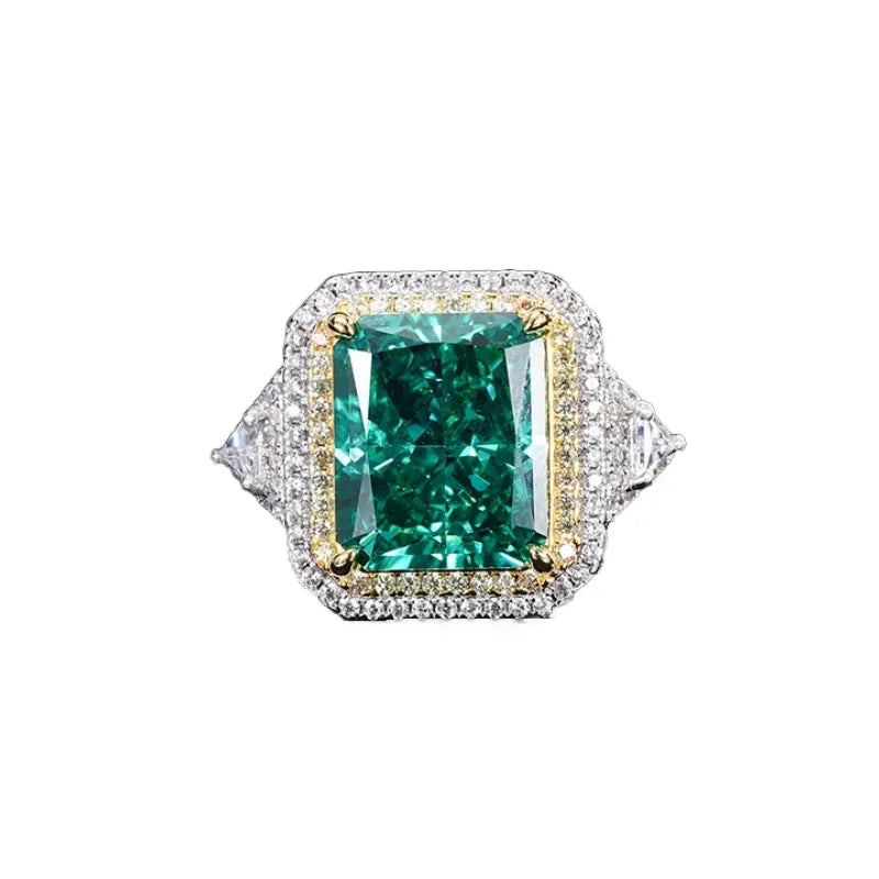 Radiant Engagement Ring 10*12 925 Silver High Carbon Diamond