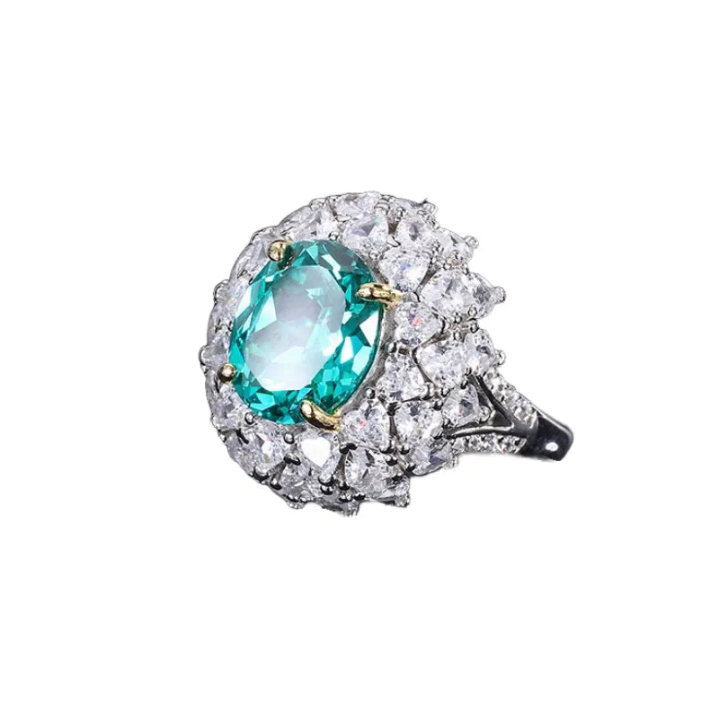 Oval Engagement Ring 10*12 925 Silver High Carbon Diamond
