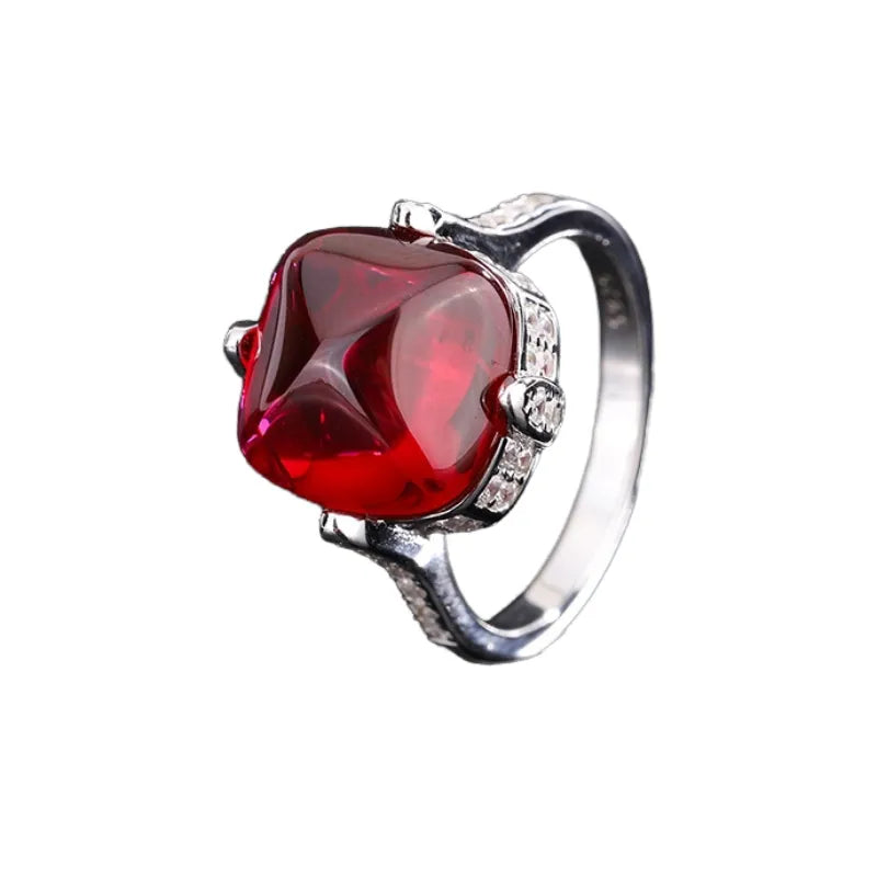 Sugar Tower Engagement Ring 12*12 925 Silver High Carbon Diamond