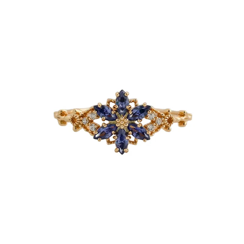 Marquise Engagement Ring 925 Silver Tanzanian Zircon Opal