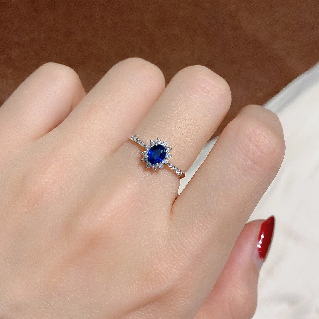 Oval Engagement Ring 4*6 925 Silver Zircon