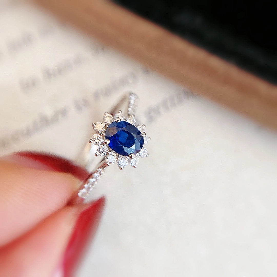Oval Engagement Ring 4*6 925 Silver Zircon