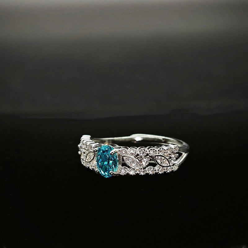 Oval Engagement Ring 4*6 925 Silver High Carbon Diamond