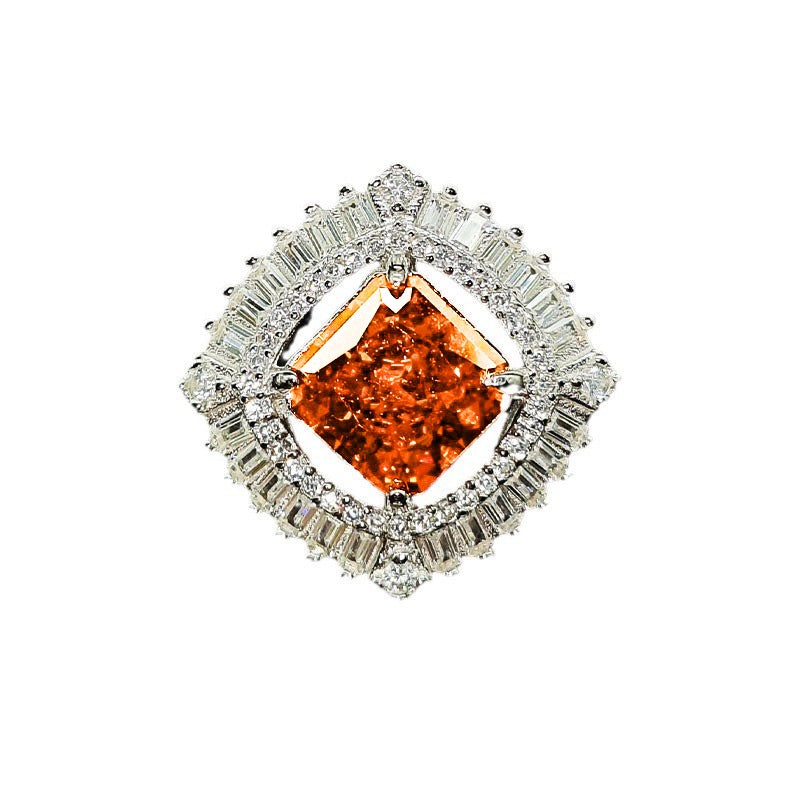 Princess Engagement Ring 5*5 925 Silver High Carbon Diamond Open Ring