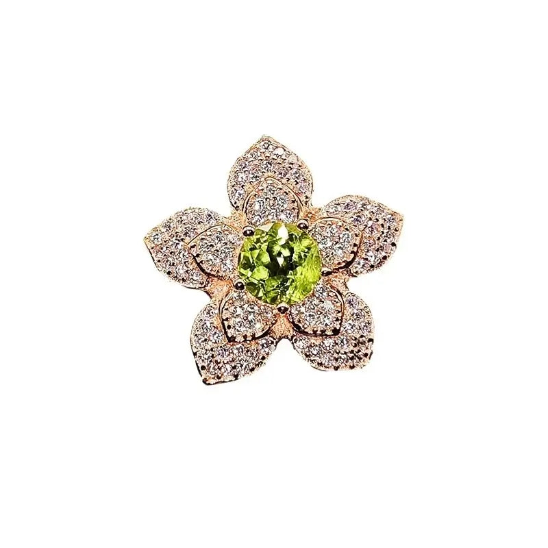 Round Engagement Ring 6*6 925 Silver crystal Open Ring