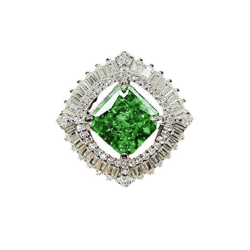 Princess Engagement Ring 5*5 925 Silver High Carbon Diamond Open Ring
