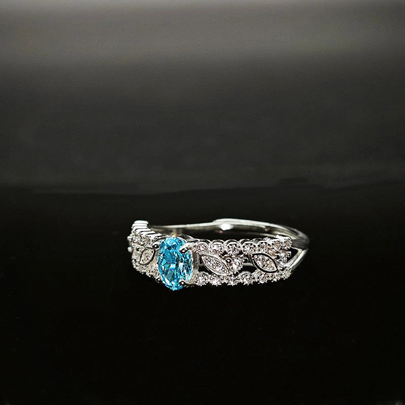 Oval Engagement Ring 4*6 925 Silver High Carbon Diamond