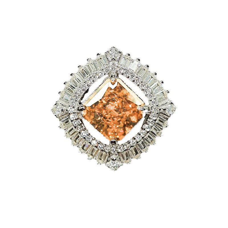Princess Engagement Ring 5*5 925 Silver High Carbon Diamond Open Ring