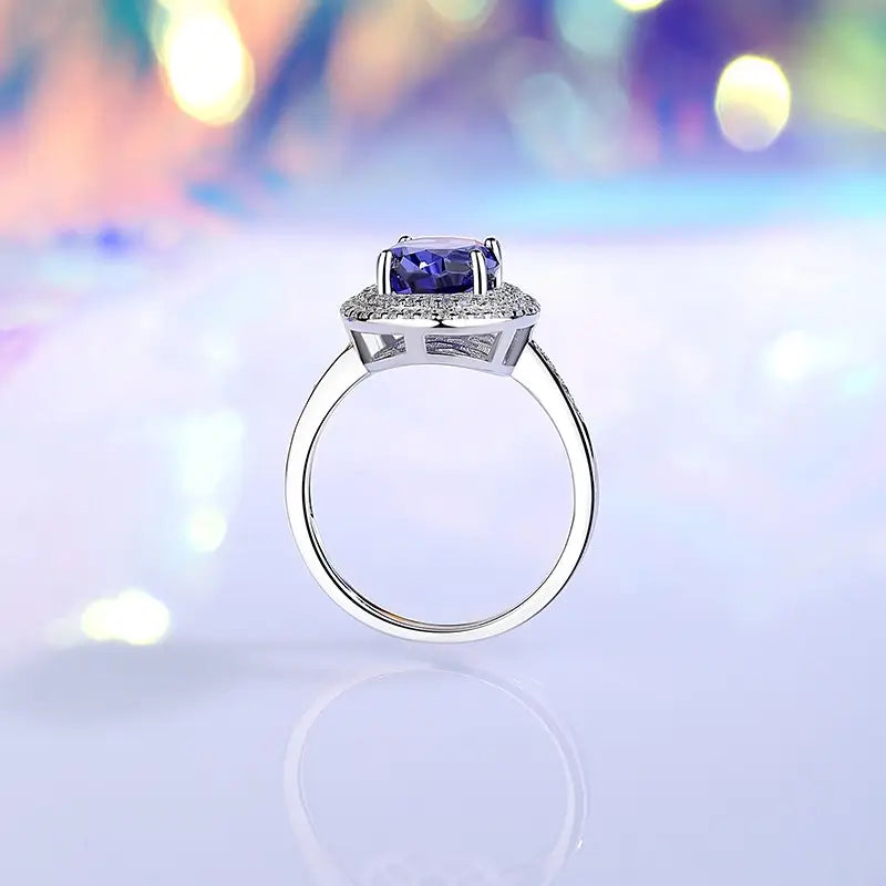 Oval Engagement Ring 8*10 925 Silver Zircon