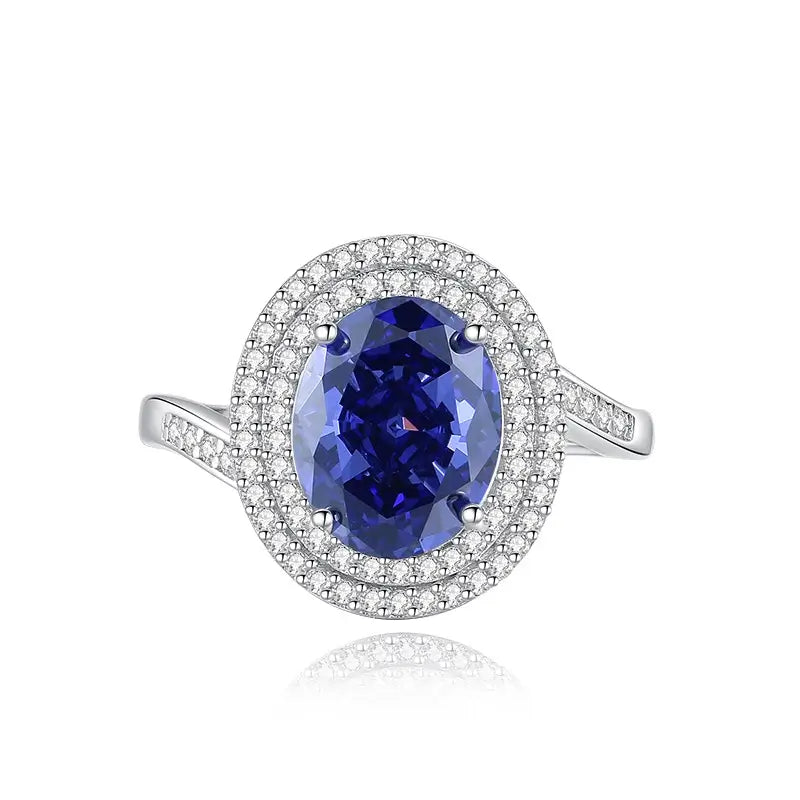 Oval Engagement Ring 8*10 925 Silver Zircon