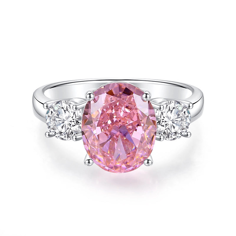 Oval Engagement Ring 9*11 925 Silver High carbon diamond