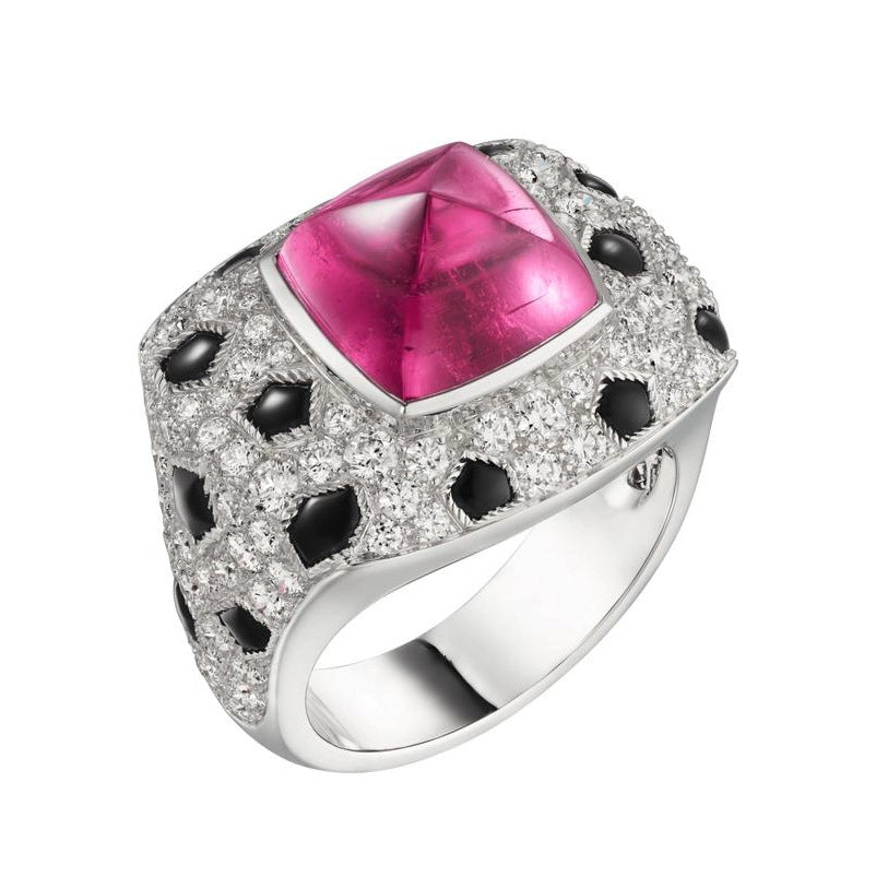 Sugar Tower Engagement Ring 925 Silver High Carbon Diamond