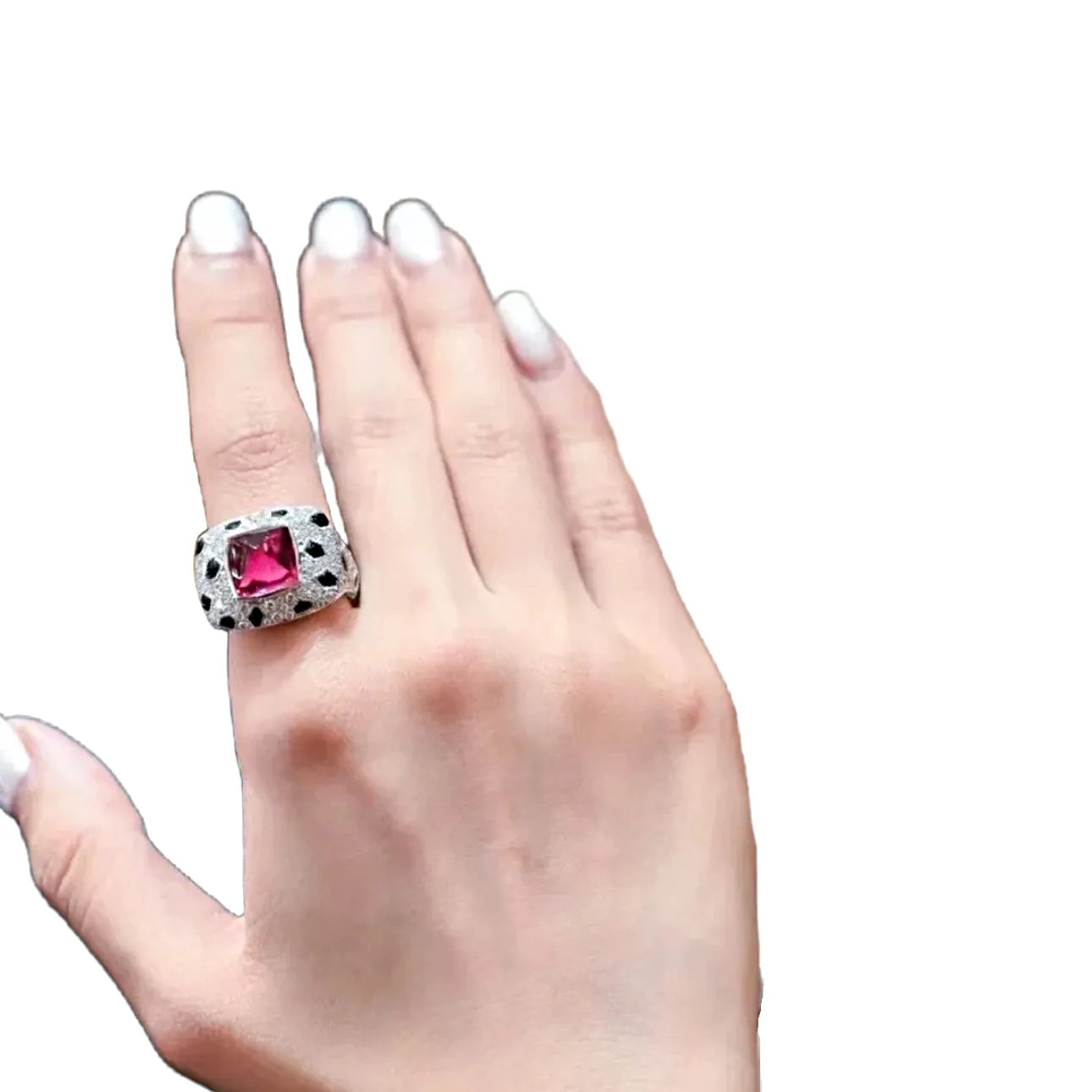 Sugar Tower Engagement Ring 925 Silver High Carbon Diamond