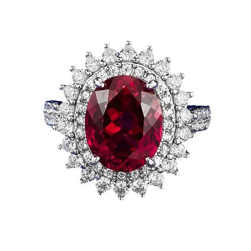 Oval Engagement Ring 8*10 925 Silver High carbon diamond