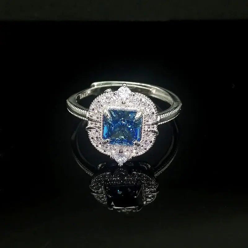 Princess Engagement Ring 6*6 925 Silver High Carbon Diamond