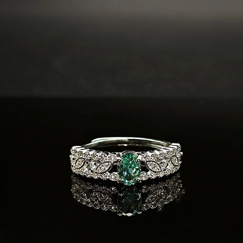 Oval Engagement Ring 4*6 925 Silver High Carbon Diamond