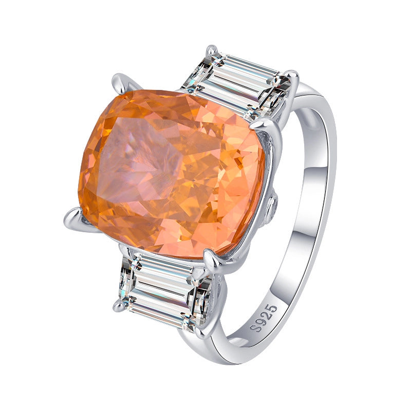 Cushion Engagement Ring 11*13 925 Silver High Carbon Diamond